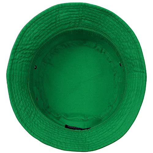 Falari Men Women Unisex Cotton Bucket Hat 100% Cotton Packable for Travel Fishing Hunting Summer Camp (L/XL, Kelly Green) - Image 5