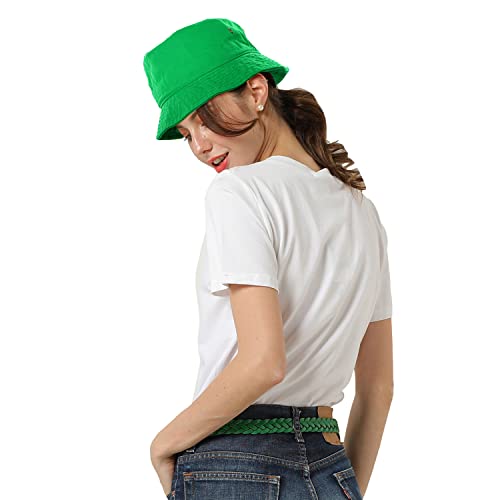 Falari Men Women Unisex Cotton Bucket Hat 100% Cotton Packable for Travel Fishing Hunting Summer Camp (L/XL, Kelly Green) - Image 3