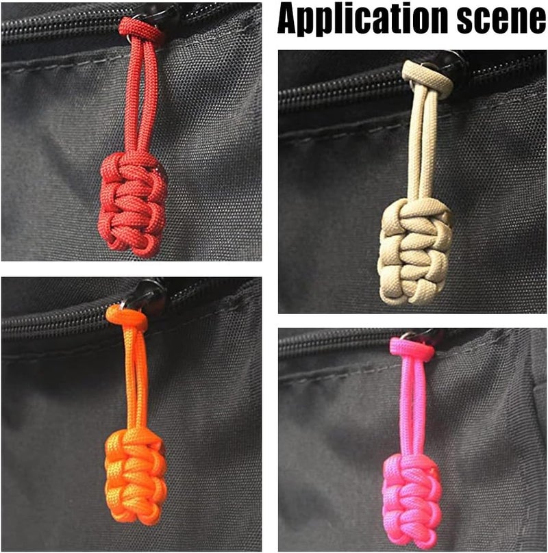 klarako 12 Pieces Zipper Pull Replacement, Colorful Hand Woven Zip Puller Tip Braided Cord Zipper Pull Extender Polyester Zipper Slider Pull Tab DIY Zipper Handle Fixer for Backpack Luggage Jacket Boot - Image 5