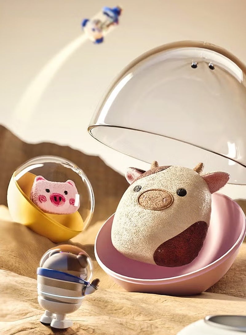 ألعاب أطفال ماكينة مخلب صغيرة على شكل صاروخ كرتوني تعمل بالعملة المعدنية، لعبة أركيد رافعة دمى، لون أزرق - Image 2