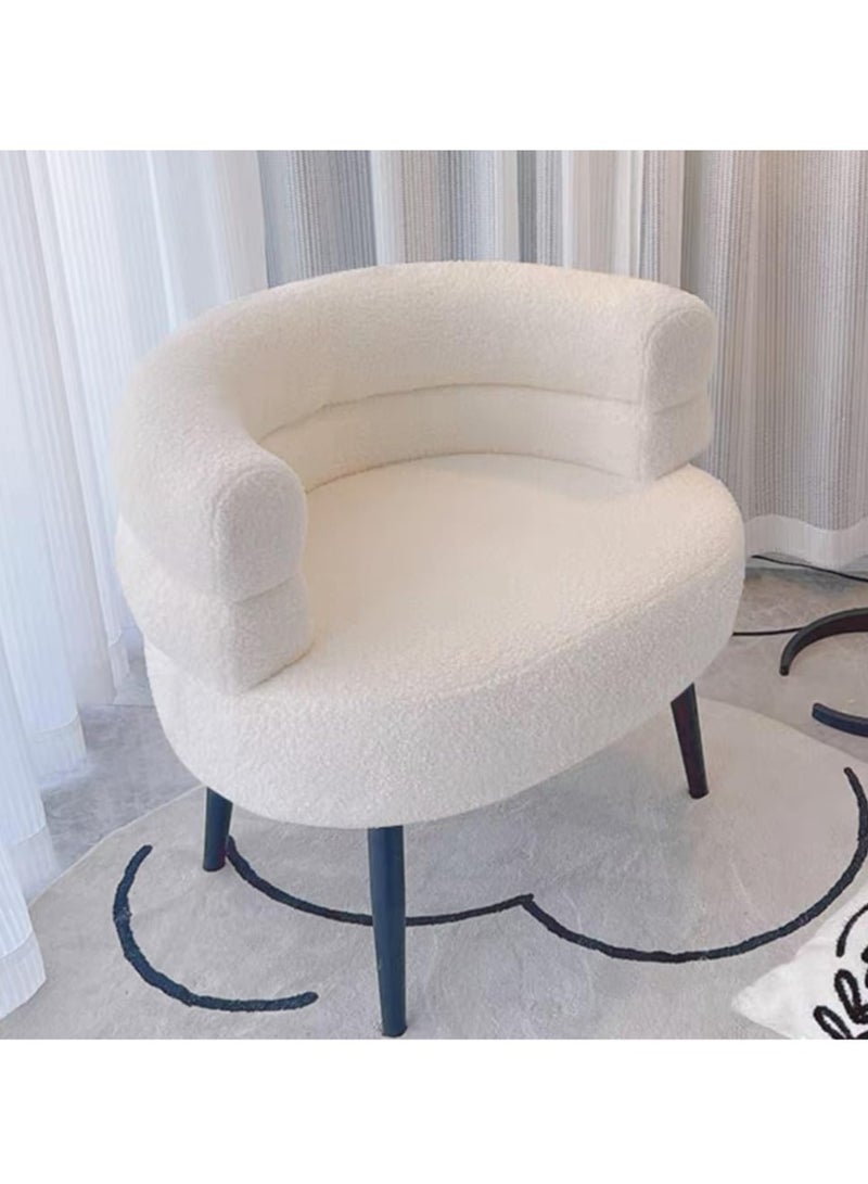 Youqin Home Single Seater Sofa Armchair, Lazy Susan, Sun Chair for Living Room, Bedroom, Apartment, Balcony, Washable, Small (White) - Image 1