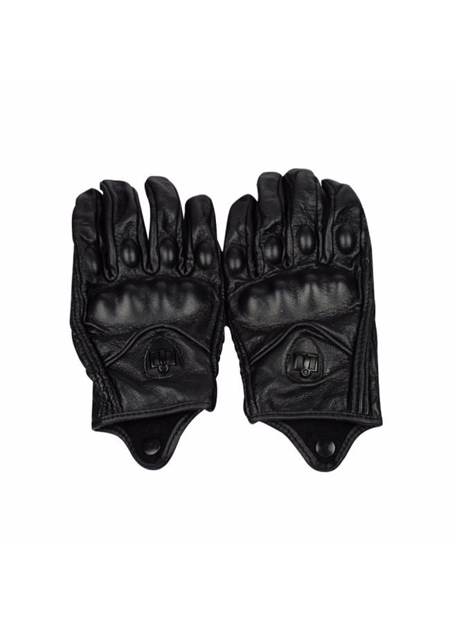 Loquat Pair Of Genuine Leather Touch Screen Motorcycle Glove - Image 2