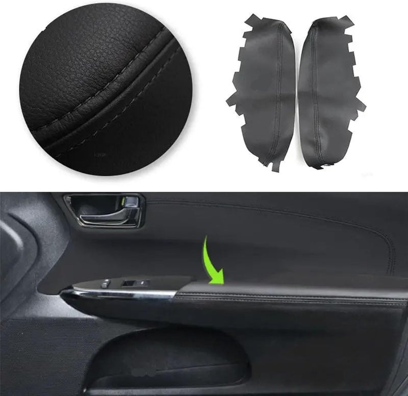 QASULER Leather Door Handle Armrest Cover for Toyota Avalon - Image 4