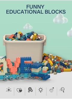 GROIC 300PCS Building Blocks Set with 1 Storage Box, Toy Gift Set,STEM Toys Educational Toys Sets Solid Plastic Sensory Toys for Preschool Kids Boys and Girls  - Image 2