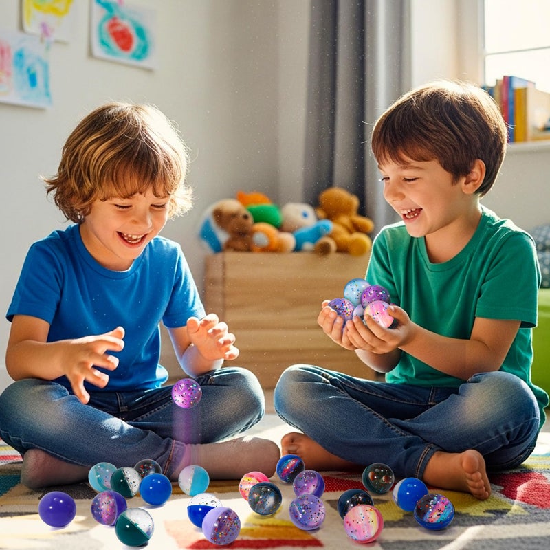 Pllieay 20PCS Space Bouncy Balls Bulk, Birthday Party Favors for Kids 32mm Space Theme Bouncy Balls for Kids Party Favors, Gift Bag Fillers, Easter Pinata Stuffers, Classroom Prizes and Pet Toys - Image 5