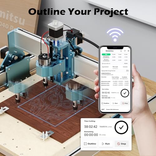 Genmitsu GGW-UART Wireless Wi-Fi Module Kit, App G-Code Sending, Remote Control CNC Milling Machine Offline Controller for 3018-PRO, 3020-PRO MAX V2, 3030-PROVer MAX, 4040-PRO MAX, 4040-PRO, 4040 Reno - Image 3