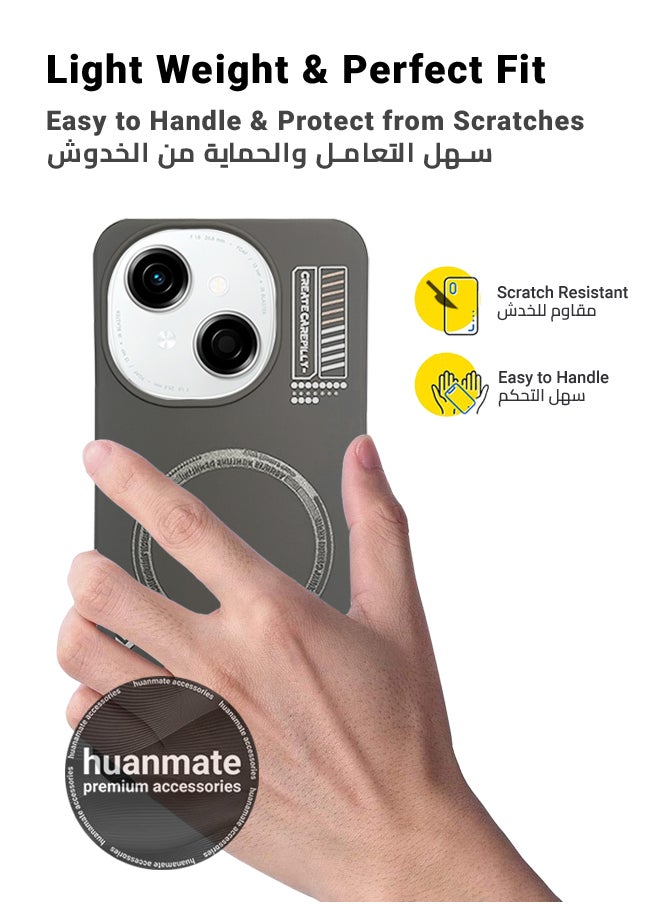 هووانميت - حافظة لهاتف تكنو سبارك غو 1 أخضر - سيليكون تي بي يو ممتاز 2.0 مم، حماية معززة للكاميرا مع درع العدسة، غطاء مقاوم للصدمات ومقاوم للماء لهاتف تكنو سبارك غو 1 - Image 1