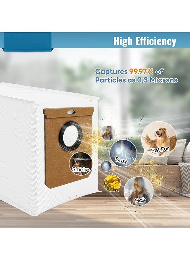 إيليلي عبوة من 14 كيس غبار بديل لمكنسة الروبوت Eufy L50 SES L60 SES مع محطة تفريغ ذاتية، أكياس L50 L60 ثلاثية الطبقات متوافقة مع Haier H9+ وConga Home 10000 و8090 Ultra و9090 AI - Image 5