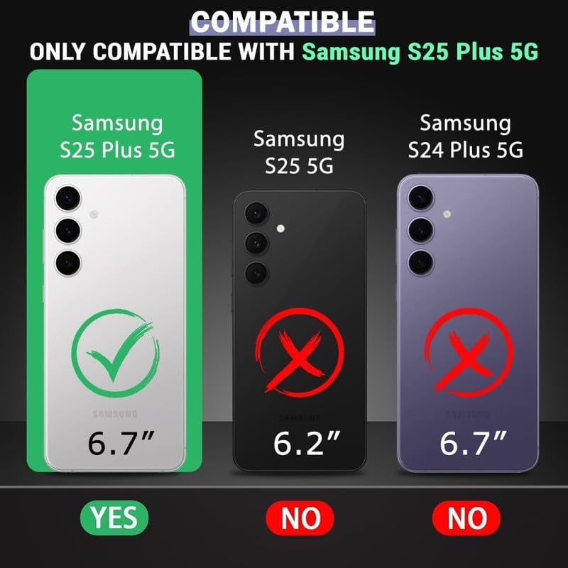 US LITE Back Cover for Samsung Galaxy S25 Plus with Portable Kickstand | Mag-Safe Compatible Magnetic Case | Shockproof Military Grade Protection | Extreme Protection Phone Cover – Black - Image 2