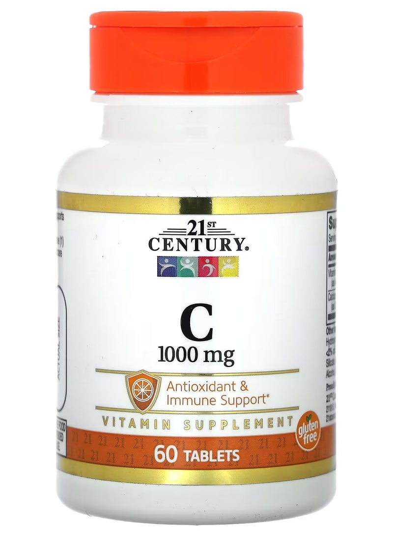 فيتامين سي، 1000 ملغ، 60 قرصًا