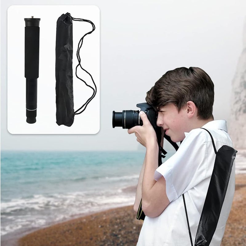 Bewinner Camera Monopod, 8 Section Carbon Fiber Portable Compact Lightweight Travel Monopod, Aluminum Alloy Selfie Stick Trekking Pole for Hiking Camping - Image 3