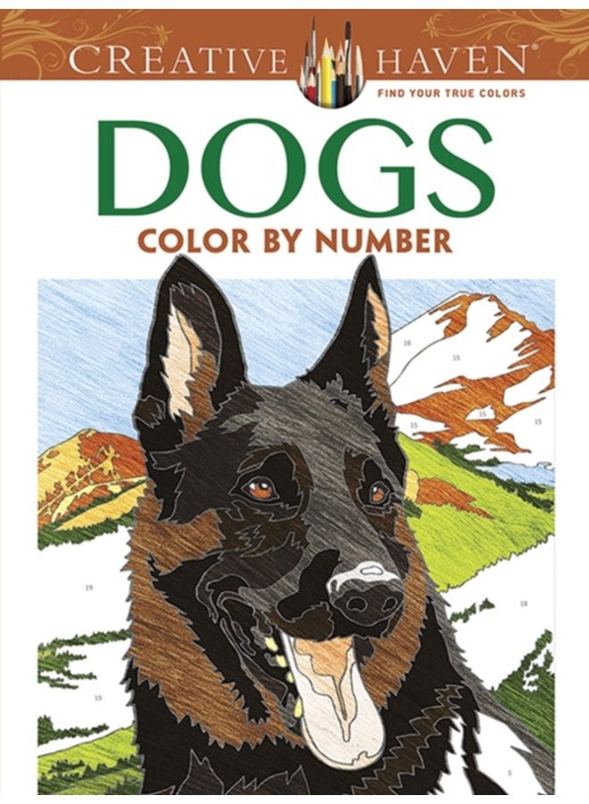 Creative Haven Dogs Color by Number Coloring Book - Paperback