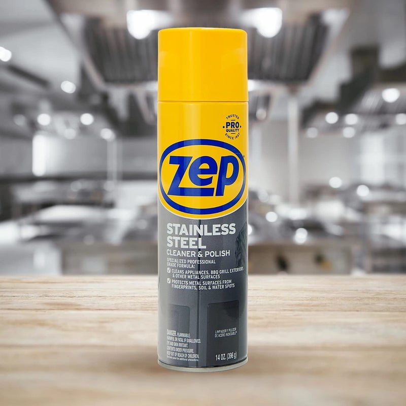 Zep Stainless Steel Cleaner and Polish 14 ounces - ZUSSTL14 - Protects Metal Surfaces from Fingerprints, Soil and Waterspots - Image 3
