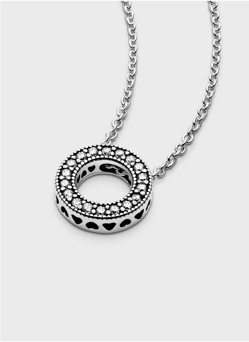 PANDORA  Pandora Logo Pavè© Circle Collier Necklace for Women | Best Price UAE