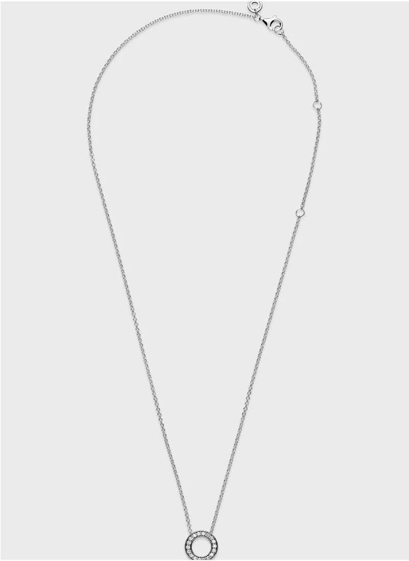 PANDORA  Pandora Logo Pavè© Circle Collier Necklace for Women | Best Price UAE