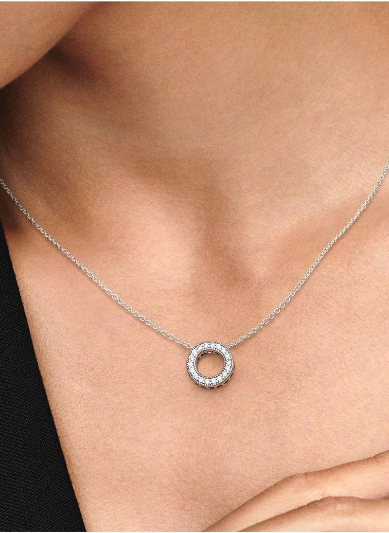 PANDORA  Pandora Logo Pavè© Circle Collier Necklace for Women | Best Price UAE