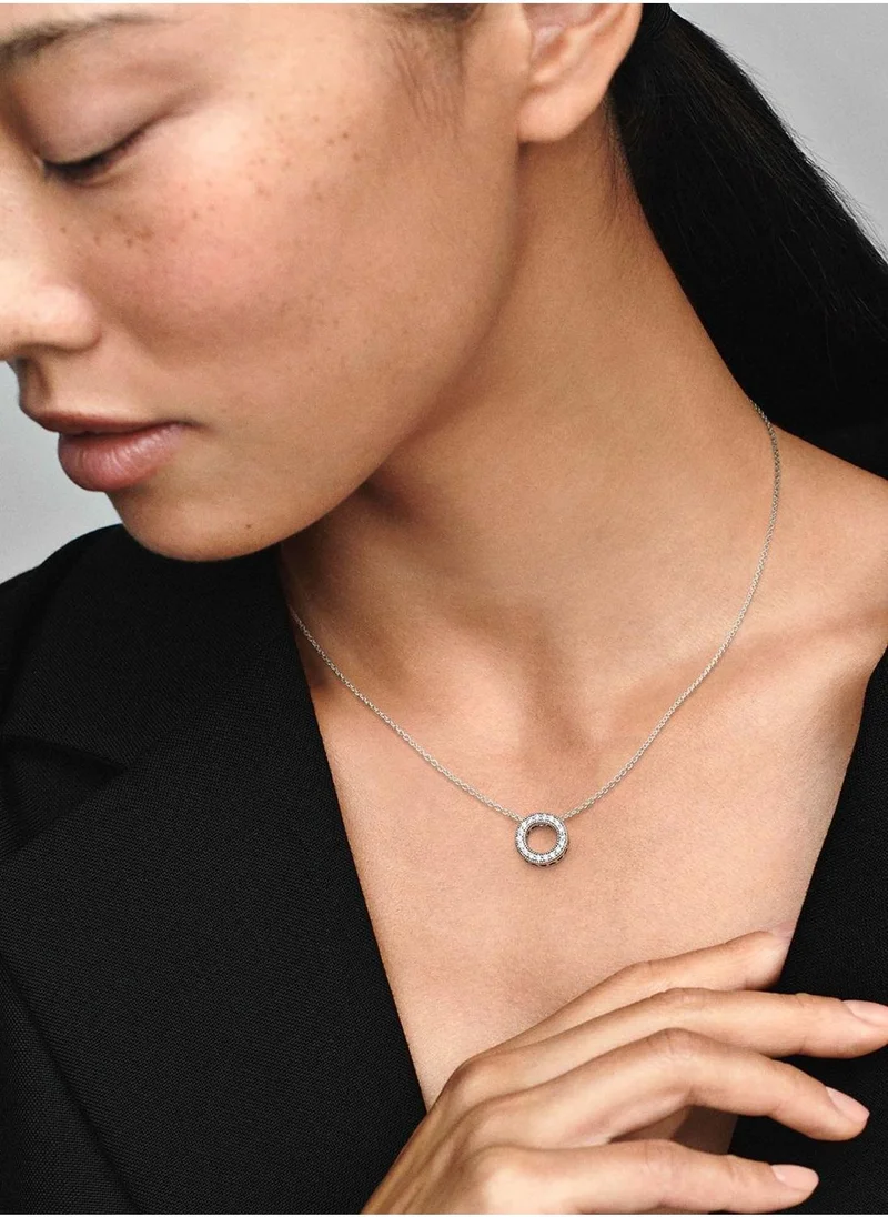 PANDORA  Pandora Logo Pavè© Circle Collier Necklace for Women | Best Price UAE
