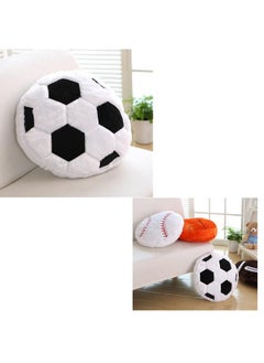 JULAN 14inch Fluffy Soccer Balls Plush Pillow,Soft Soccer Ball Stuffed Toys,Decorative Soccer & Football Pillow Cushion Throw Pillow,Football Plushies Plush Doll for Home Deco Kids Big Sports Toy Gift  - Image 3