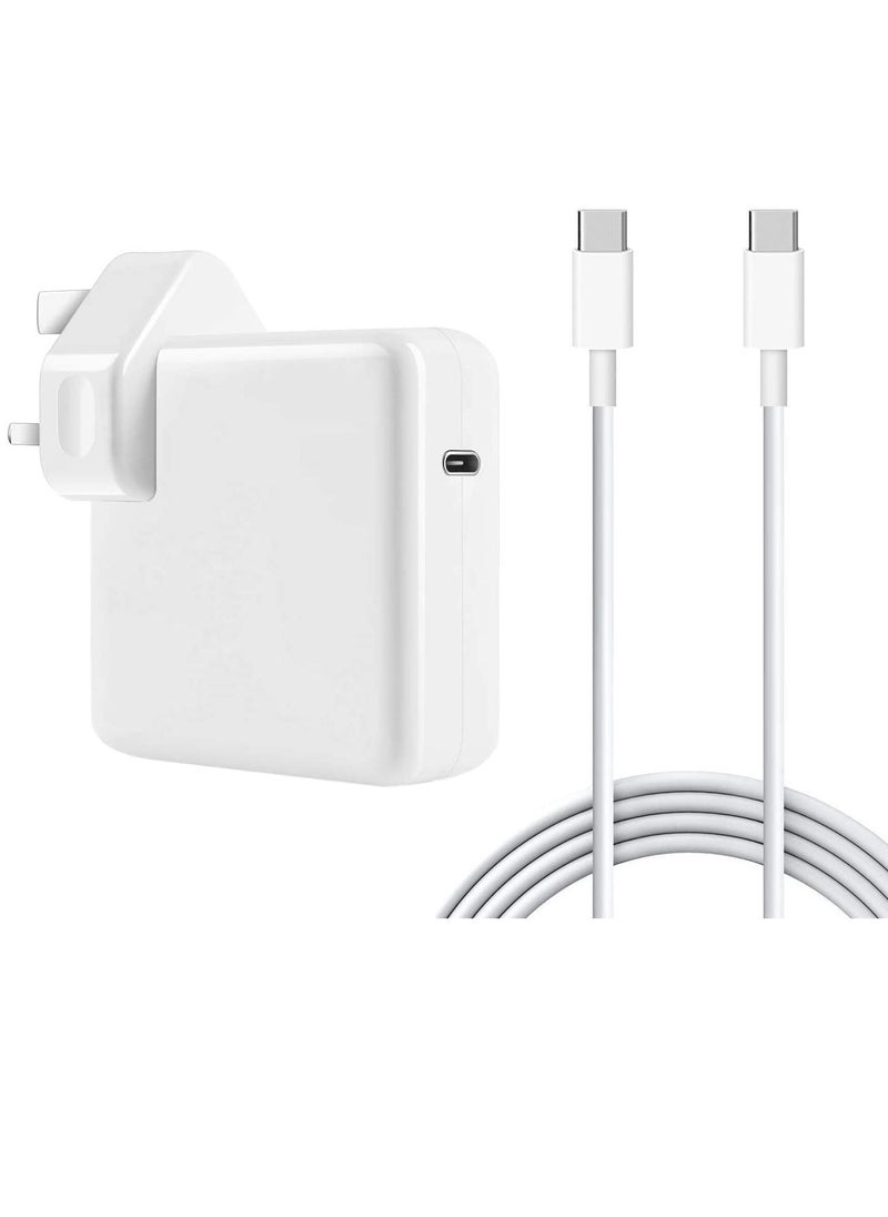 XICEN شاحن USB C Mac Book Pro بقوة 96 واط، محول طاقة شاحن Mac سريع الشحن متوافق مع MacBook Pro 16/15/14/13 بوصة وMacBook Air 13 بوصة، محول شحن لأجهزة الكمبيوتر المحمول/الكمبيوتر اللوحي/الهاتف الذكي مع منفذ USB C  - Image 1