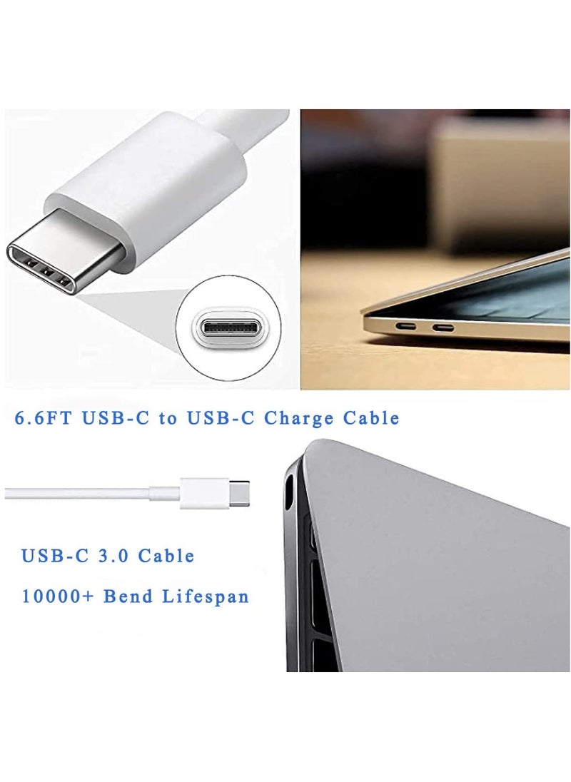 XICEN شاحن USB C Mac Book Pro بقوة 96 واط، محول طاقة شاحن Mac سريع الشحن متوافق مع MacBook Pro 16/15/14/13 بوصة وMacBook Air 13 بوصة، محول شحن لأجهزة الكمبيوتر المحمول/الكمبيوتر اللوحي/الهاتف الذكي مع منفذ USB C  - Image 4