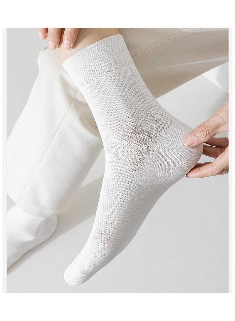 5 Pairs Per Set Summer Men's Thin Socks, Mesh Breathable Design, Sports Tube Socks  - Image 2