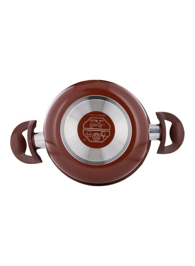Alsaif Vetro Cooking Pot Non Stick With Stainless Steel Lid 22Cm Wine Red K79705/1/22 - Image 3