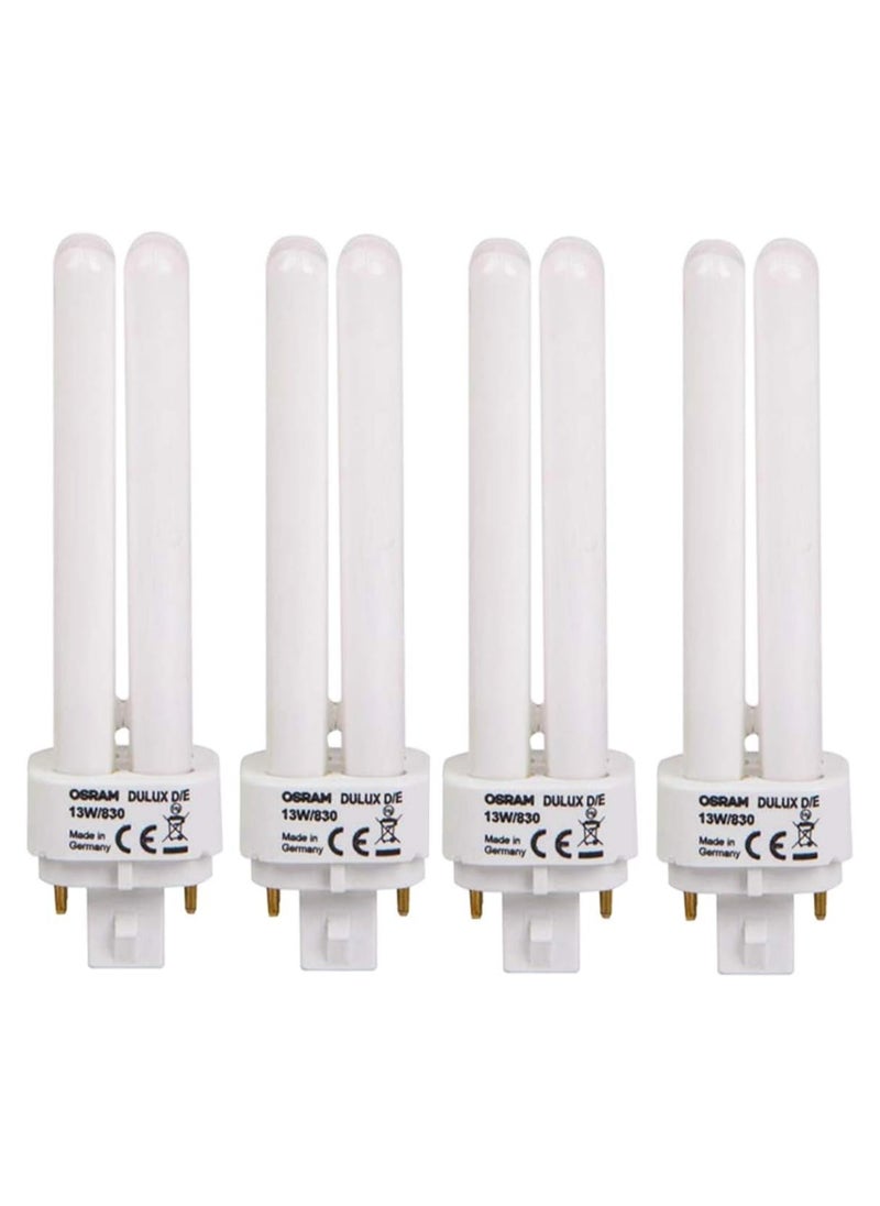 Osram Osram Home Decorativeand Durable 13 Watts 4 Pin Day Light CFL Bulb (Pack of 4) - Warm White  - Image 2