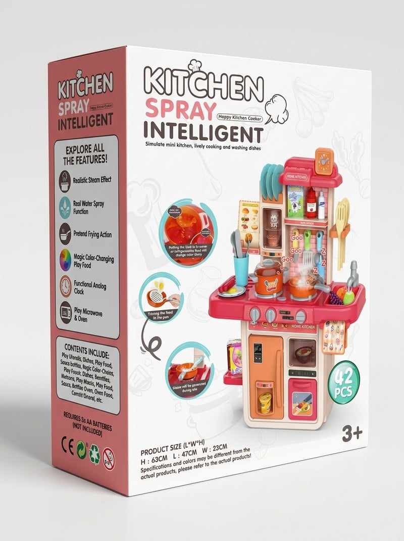 general The Large Kitchen 42pcs 708 is a premium playset designed to deliver a realistic and enjoyable cooking experience for children. It includes 42 diverse pieces of utensils and accessories that let kids imitate their parents in the kitchen while developing fine motor skills. Crafted from durable, child‑safe plastic, it ensures safety during active play. Its spacious design provides ample room for group play, encouraging cooperation and social interaction. - Image 3