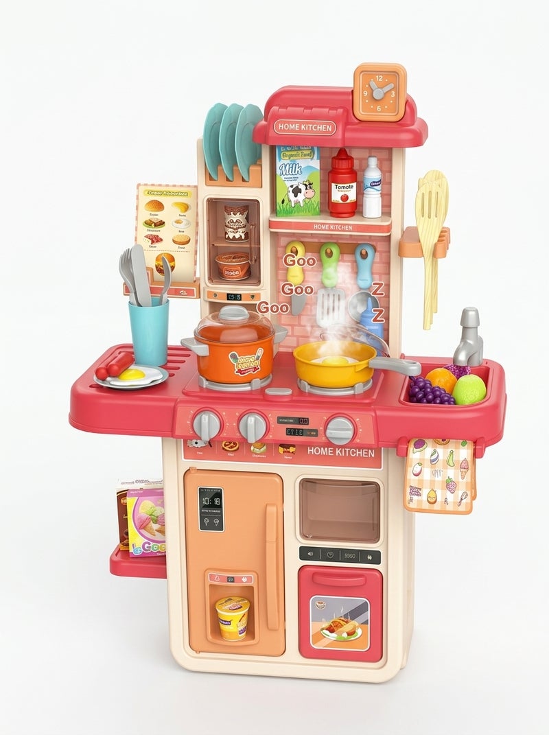 general The Large Kitchen 42pcs 708 is a premium playset designed to deliver a realistic and enjoyable cooking experience for children. It includes 42 diverse pieces of utensils and accessories that let kids imitate their parents in the kitchen while developing fine motor skills. Crafted from durable, child‑safe plastic, it ensures safety during active play. Its spacious design provides ample room for group play, encouraging cooperation and social interaction. - Image 5
