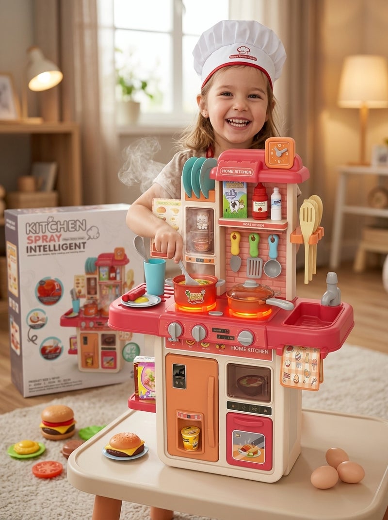 general The Large Kitchen 42pcs 708 is a premium playset designed to deliver a realistic and enjoyable cooking experience for children. It includes 42 diverse pieces of utensils and accessories that let kids imitate their parents in the kitchen while developing fine motor skills. Crafted from durable, child‑safe plastic, it ensures safety during active play. Its spacious design provides ample room for group play, encouraging cooperation and social interaction. - Image 2