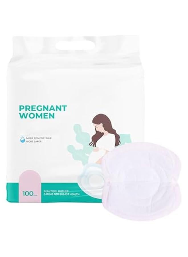 رينكس وسادات رضاعة للاستعمال مرة ة، وسادات اعمة محمولة، وسادات رضاعة فائقة الامتصاص، اعمة للشرة الحساسة، محكمة الغلق شكل في للظافة والسفر 100 قطعة) - Image 1