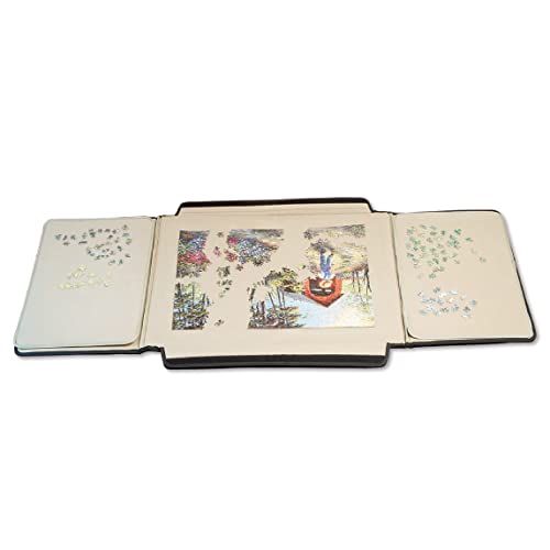 Bits and Pieces Portapuzzle Portable Puzzle Board 1500 Pieces - Compact Lightweight Foldable Portable Puzzle Mat with Removable Sorting Areas - 24.5 Inch x 35.5 Inch - Image 1