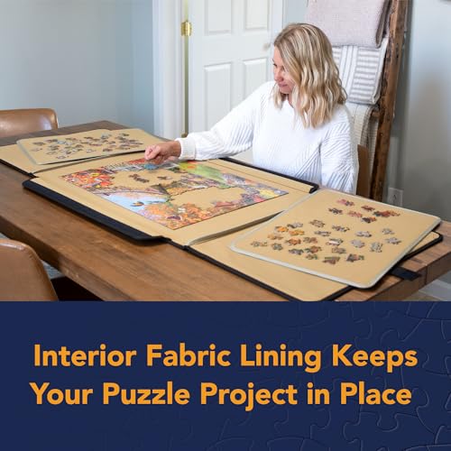 Bits and Pieces Portapuzzle Portable Puzzle Board 1500 Pieces - Compact Lightweight Foldable Portable Puzzle Mat with Removable Sorting Areas - 24.5 Inch x 35.5 Inch - Image 4