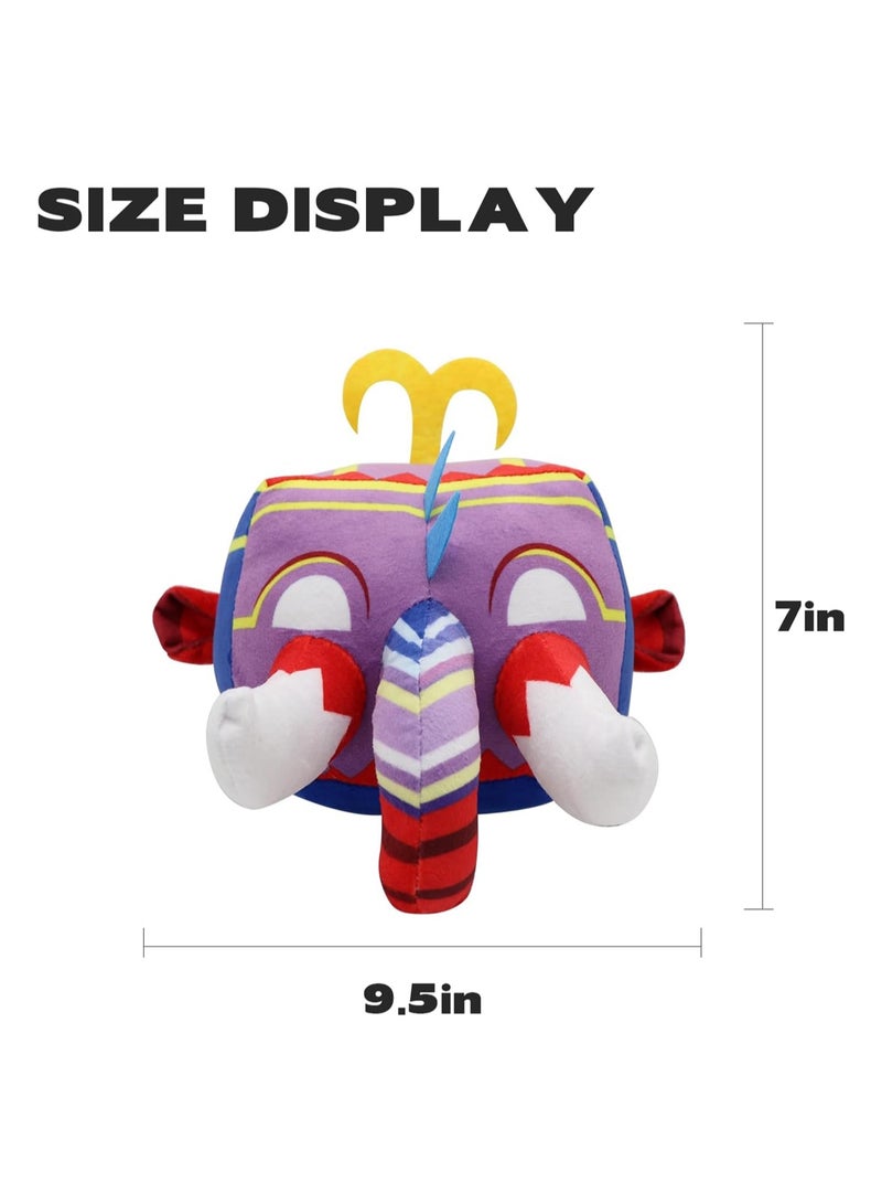 2024 لعبة فواكه قطيفة جديدة، 6 بوصات / 15 سم من بلوكس لعبة قطيفة على شكل حيوانات محشوة، لعبة وسادة قطيفة ناعمة على شكل فواكه لمحبي الأطفال والكبار هدية عيد ميلاد قابلة للتجميع - أنف الفيل - Image 2