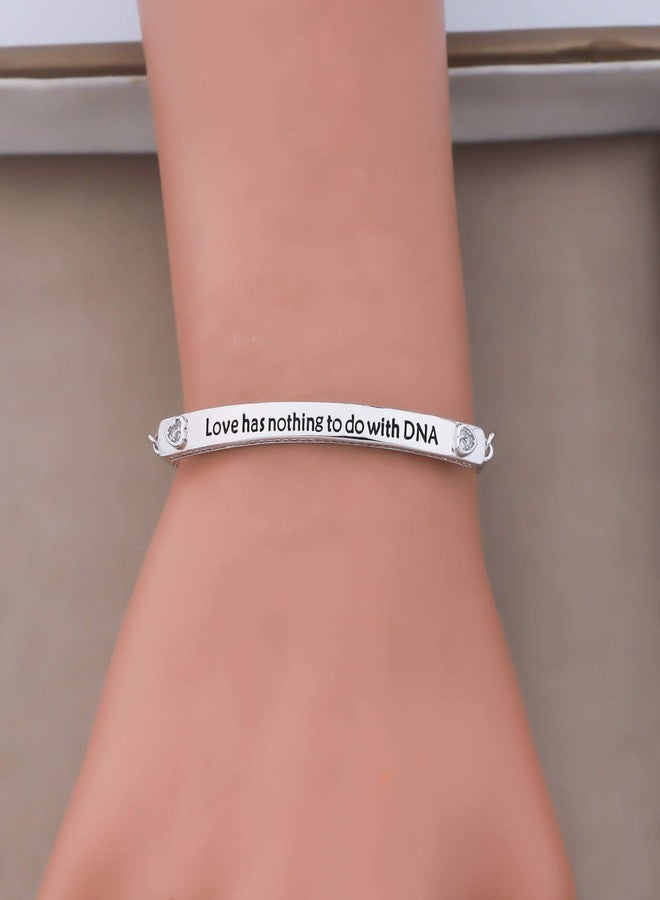Zuo Bao Step Parent Jewelry Love Has Nothing To Do With DNA Mother in Law Bracelet Birthday Keyring Gift for Stepmom (Love Has C-S) - Image 3