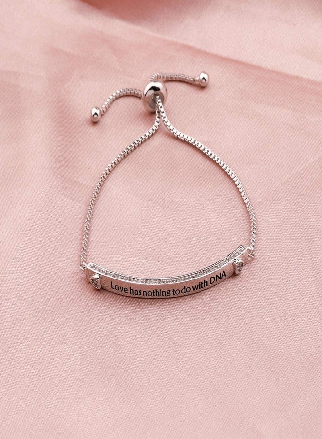 Zuo Bao Step Parent Jewelry Love Has Nothing To Do With DNA Mother in Law Bracelet Birthday Keyring Gift for Stepmom (Love Has C-S) - Image 4