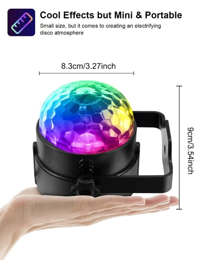 YOUGE 2PCS Disco Ball DJ Party Lights Sound Activated with Remote Control,  LED Magic Ball Light or Parties Birthday Wedding KTV Christmas Halloween Dancing Decoration Lighting Set - Image 2
