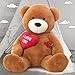 MaoGoLan Giant Teddy Bear 6 Feet I Love You Red Heart Big Dark Brown Bear Stuffed Animal Huge Valentines Teddy Bear for GirlfriendBoyfriendWifeLover Anniversary Birthday - Image 4