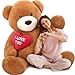 MaoGoLan Giant Teddy Bear 6 Feet I Love You Red Heart Big Dark Brown Bear Stuffed Animal Huge Valentines Teddy Bear for GirlfriendBoyfriendWifeLover Anniversary Birthday - Image 3