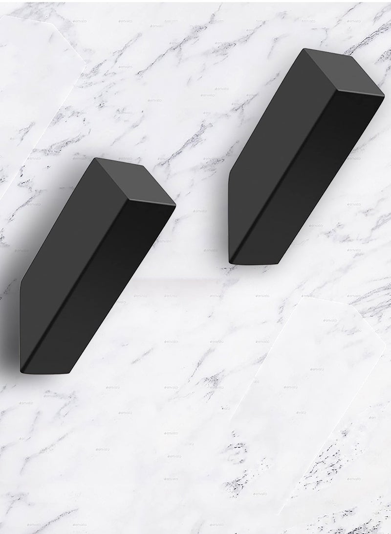 SYOSI 2 Pack Matte Black Square Hook, Non-Marking Heavy Duty Hook, Modern Minimalist Style Robe Hook, SUS 304 Stainless Steel Heavy Duty Wall Hooks Waterproof for Bathroom Bedroom Entryway Coat mudroom - Image 1
