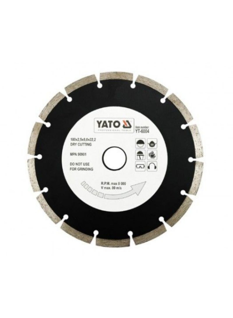 YATO Diamond Blade Segmented-HS 180x2.5x22.2mm  YT-6004