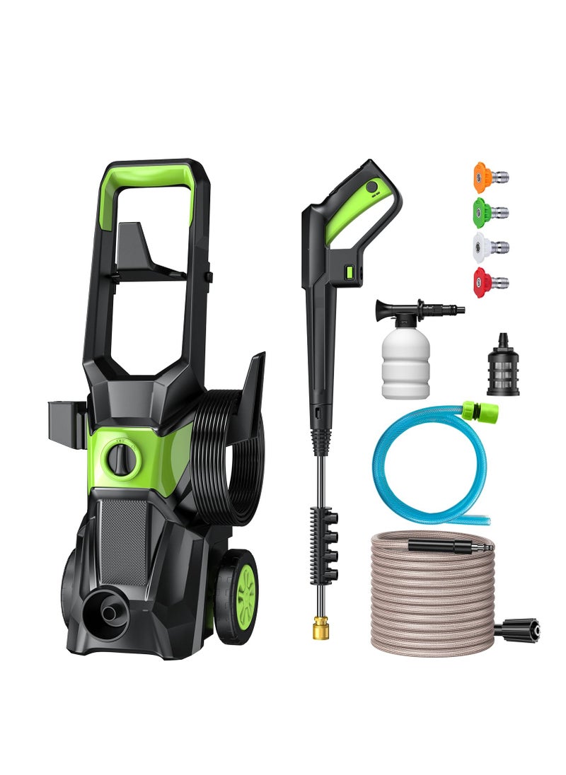 ZLH HITY Electric Pressure Washer, Foam Cannon, 4 Different Pressure Tips, 33ft Pressure Hose, High Pressure Water Power Washer, 3800 PSI 2.4 GPM, for Car, House, Patio, Deck, Fence, Driveways  - Image 1