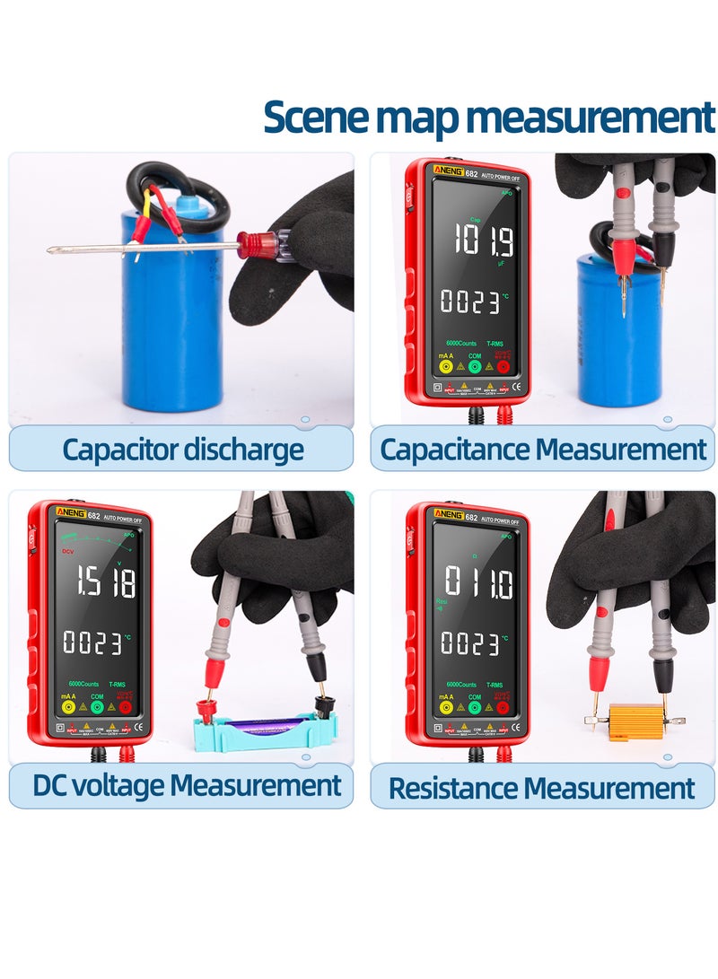 ANENG 6000 Counts Large LCD Digital Multimeter Smart Anti-burn Rechargeable Universal Meter - Image 4