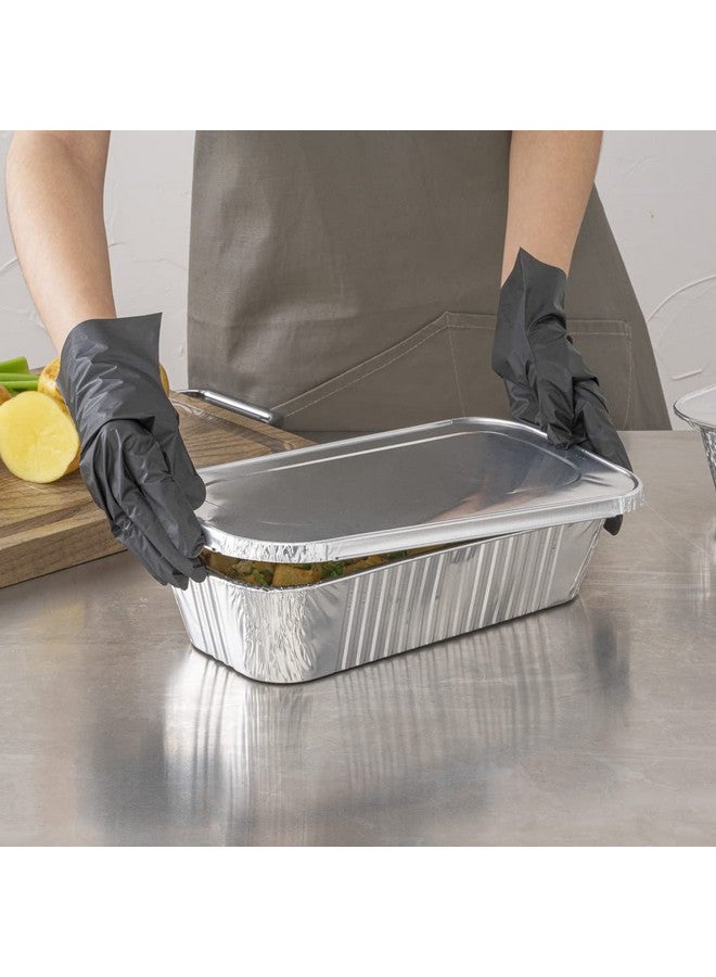 Restaurantware Restaurantware Foil Lux Foil Pan Lids, 25 Oven-Ready, Fits 1/3 Third-Size Steam Table, Silver Aluminum Disposable Baking Pan Lids - Image 5