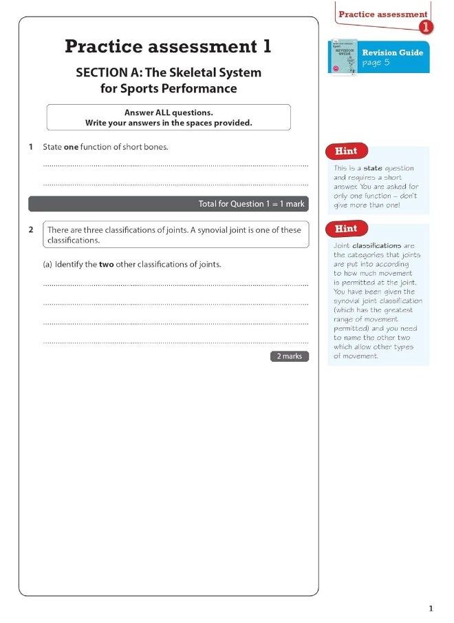 Pearson REVISE BTEC National Sport Practice Assessments Plus U1 - 2023 and 2024 exams and assessments  - Image 3