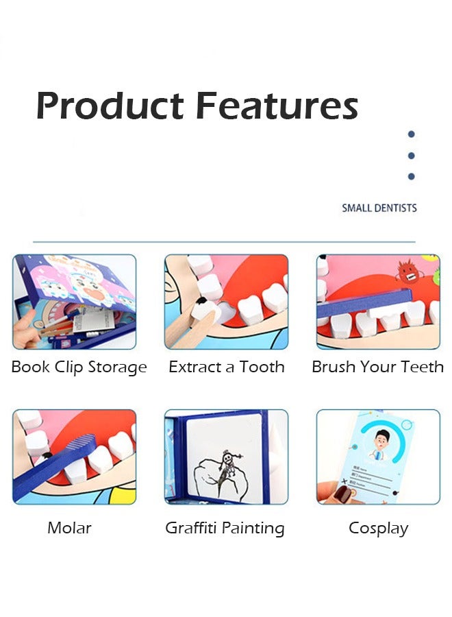 مجموعة ألعاب طبيب الأسنان من  31 قطعة خشبية للأطفال ، مجموعة ألعاب طبيب الأسنان ، ألعاب تعليمية لمرحلة ما قبل المدرسة - Image 5
