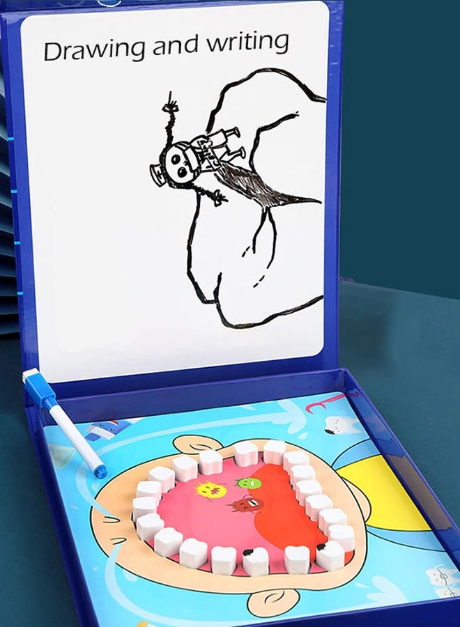 مجموعة ألعاب طبيب الأسنان من  31 قطعة خشبية للأطفال ، مجموعة ألعاب طبيب الأسنان ، ألعاب تعليمية لمرحلة ما قبل المدرسة - Image 2