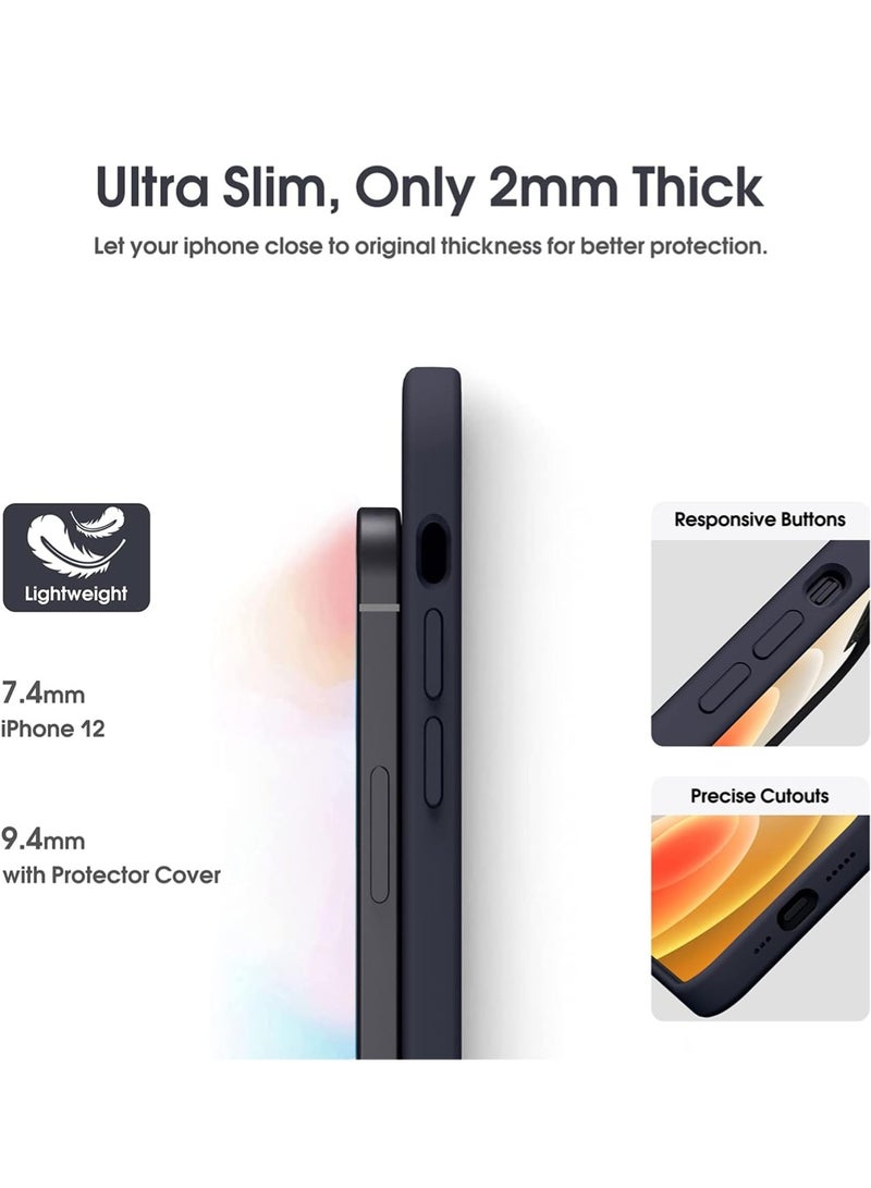 WRISTWISE Case Cover for iPhone 12 - [Camera All-Round Protection] [Soft Microfiber Lining Anti-Scratch] Shockproof Phone Case Cover, Black - Image 4