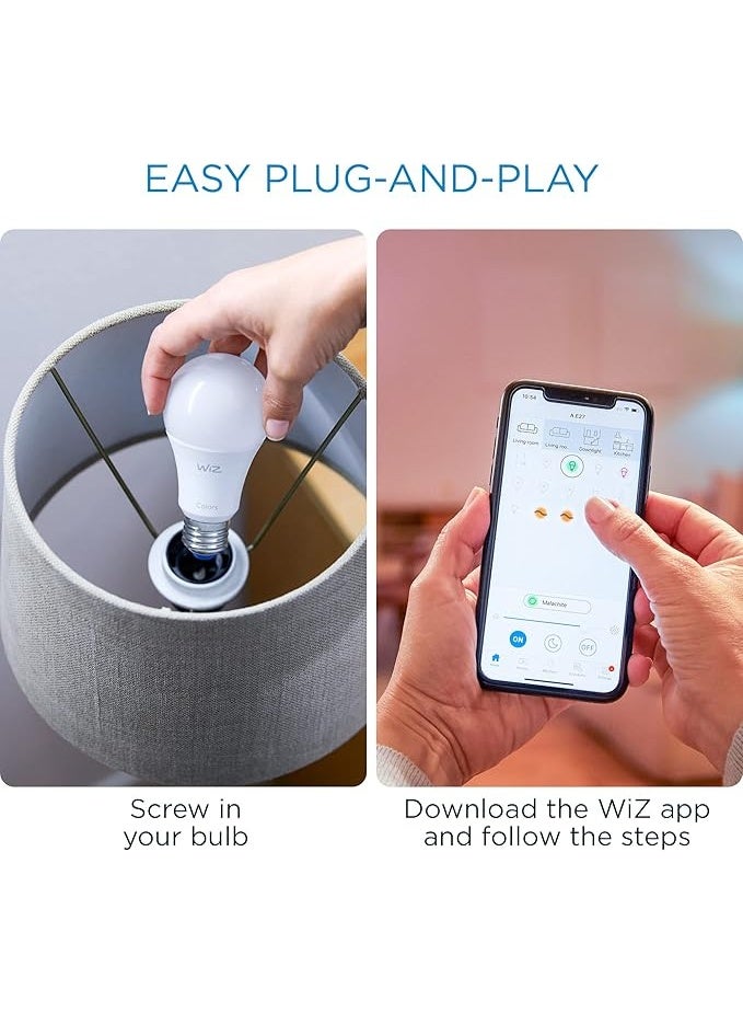 Wiz Smart LED Bulb E27 WiFi Bluetooth, A67 13W 100W Equivalent Dimmable Light Bulb, 1521 Lumens, Warm White to Cool White 2700K-6500K, App & Voice Control, No Hub Required, Works with Alexa Google Siri - Image 3