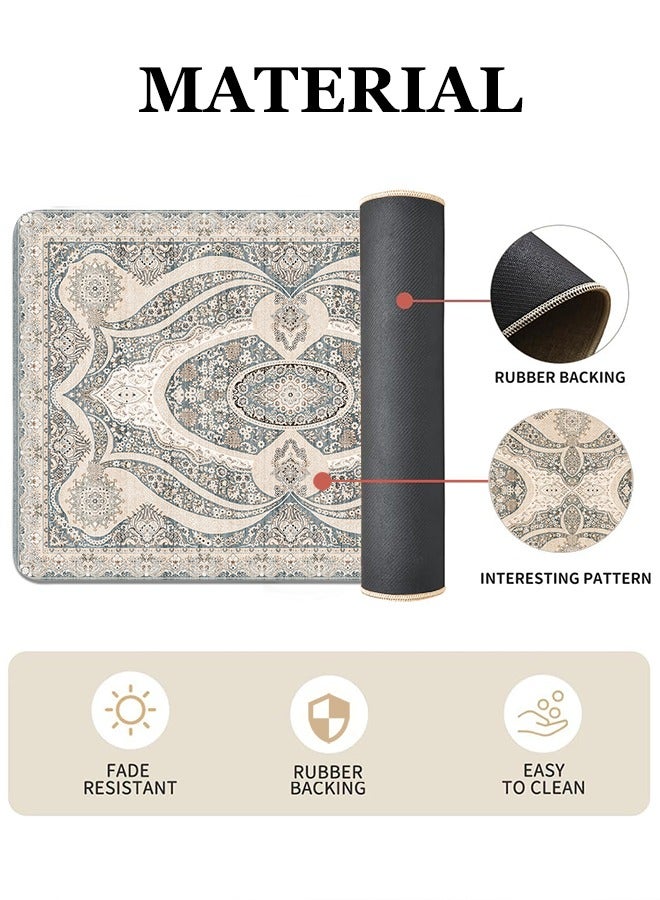 2 PCS Kitchen Floor Mats Rugs Set, Cushion Floor Carpet, Waterproof, Oil Resistant and Anti-Fatigue PU Standing Mat for Kitchen, Floor, Office, Sink, Laundry 45*75CM+45*120CM - Image 2